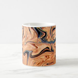 Abstrakt Beige Mermande Mugg