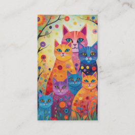 Abstrakt Belysande färgkatter illustration Visitkort