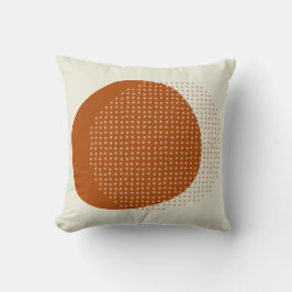 Abstrakt Benvita former för bruna Trendig i Elfenb Kudde