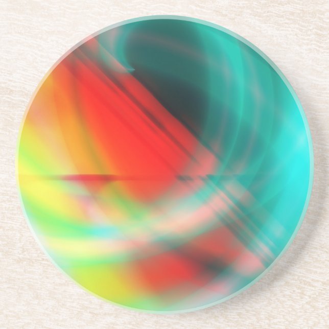 Abstrakt Berg-och-dalbana Underlägg Sandsten (Framsidan)