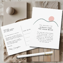 Abstrakt Berg och Sol tar Högvägen Vykort