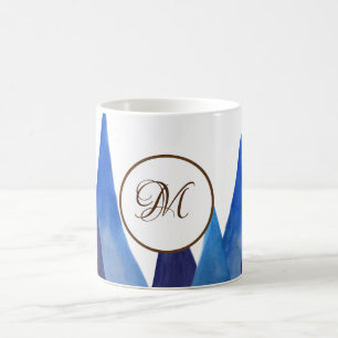 Abstrakt bergen Monogram mugg