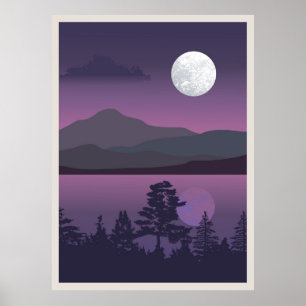 Abstrakt berglandskap poster