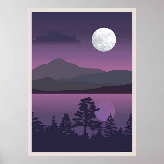Abstrakt berglandskap poster (Framsidan)