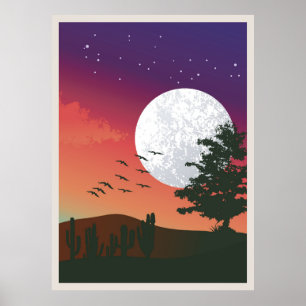 Abstrakt bergskunst, poster