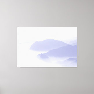 Abstrakt Bergslandschaft Natur Periwinkle Blå Canvastryck
