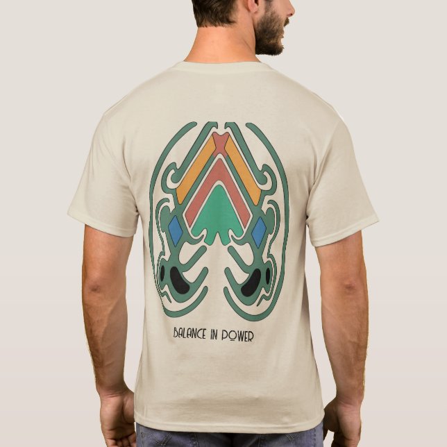 Abstrakt betydelse av symbol t shirt (Baksida)