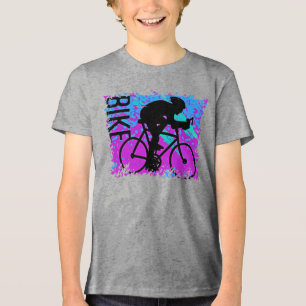 Abstrakt Bicyclist Racer T Shirt