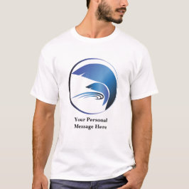 Abstrakt Big and Little Blue Shark t-shirt