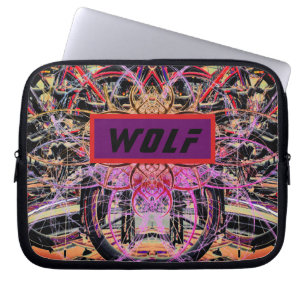 Abstrakt Bikes och namn eller ord Laptop sleeve
