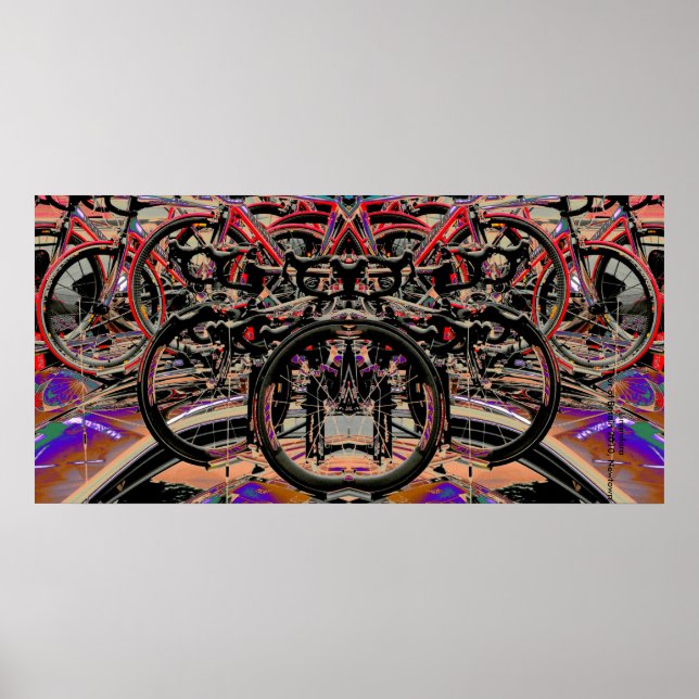 Abstrakt Bikes (Tour of Britain 2010) Poster (Framsidan)