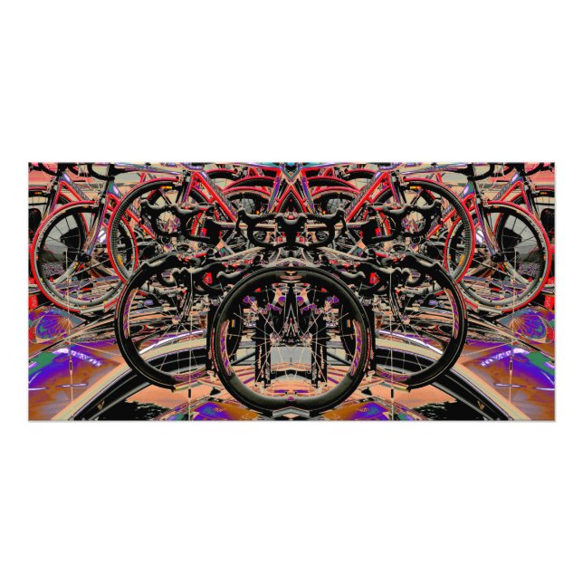 Abstrakt Bikes (Tour of Britain 2010) Poster (Framsidan)