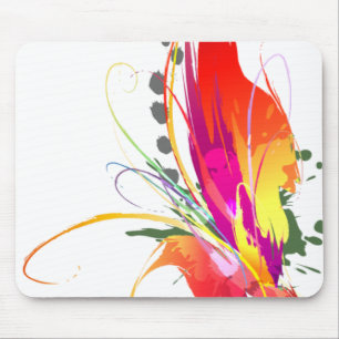 Abstrakt Bird of Paradise Paint Splatters Musmatta