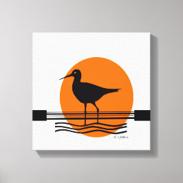 Abstrakt Bird Sunset Canvastryck
