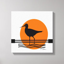 Abstrakt Bird Sunset Canvastryck