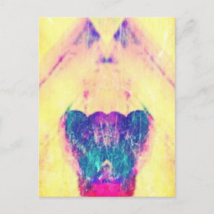 Abstrakt Birdhouse Angel Vykort