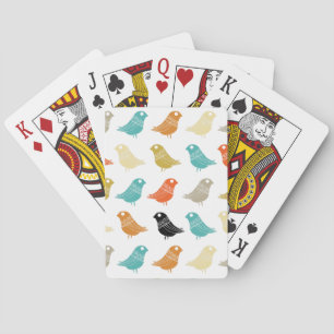 Abstrakt Birds Mid Century Modern Colorful Casinokort