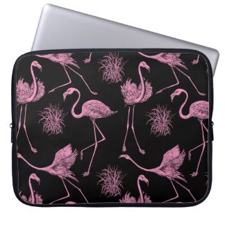 Abstrakt Birds: Monokrom Mode Mönster Laptop Fodral