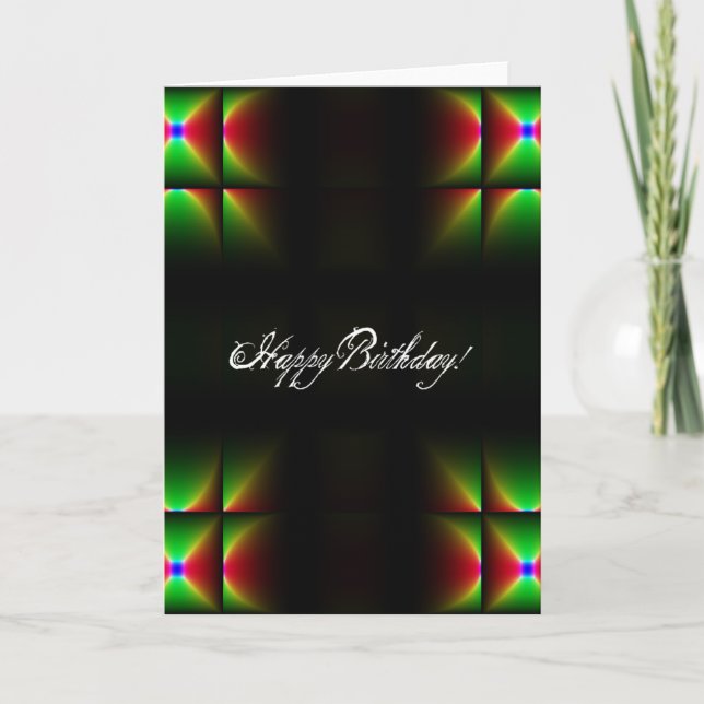 Abstrakt Birthday Kort (Framsida)
