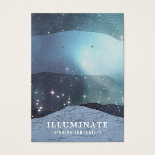 Abstrakt Blå bergskort Visning Visitkort