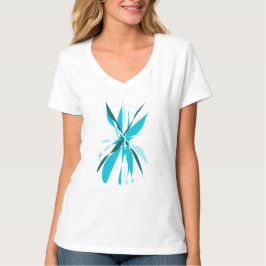 Abstrakt Blå blomma T Shirt