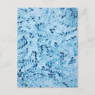 Abstrakt blå glasmosaik vykort