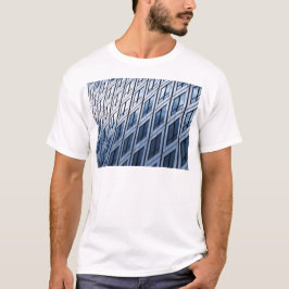 Abstrakt blå grå fönster t shirt