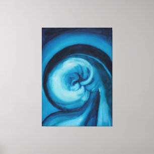 Abstrakt Blå I Georgia O'Keeffe Canvastryck