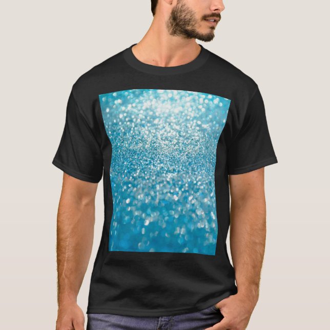 Abstrakt blå ljus, konstnärlig bakgrund. t shirt (Framsida)