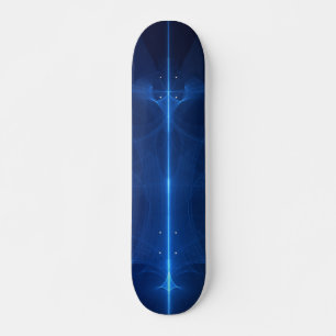 Abstrakt blå ljusvåg mini skateboard bräda 18,7 cm