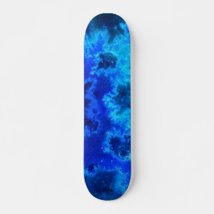 Abstrakt blå oceanflygbild mini skateboard bräda 18,5 cm