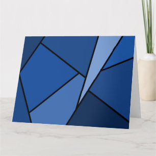Abstrakt blå polygoner kort