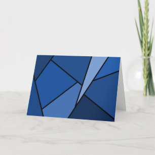 Abstrakt blå polygoner kort