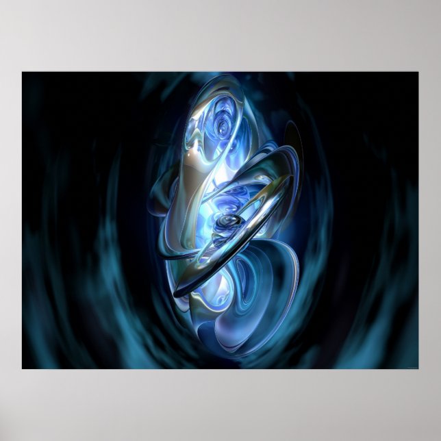 Abstrakt blå poster (Framsidan)
