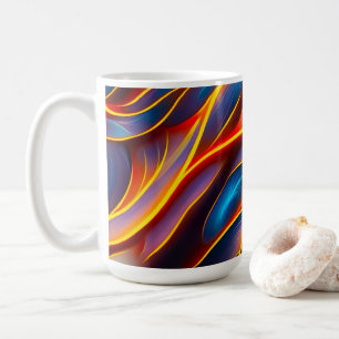 Abstrakt Blåblå glödtråd Kaffemugg