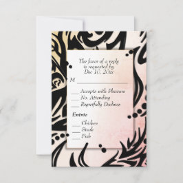 Abstrakt Black and Peach Tribal with Menu OSA