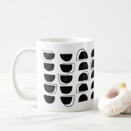 Abstrakt Black and White Coffee Mugg