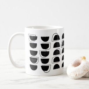 Abstrakt Black and White Coffee Mugg