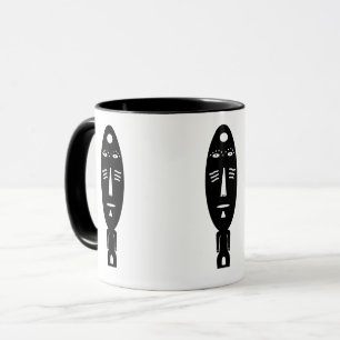 Abstrakt Black and White Modern Art Mugg