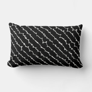 Abstrakt Black and White Scribbles Lumbar Pillow Lumbarkudde