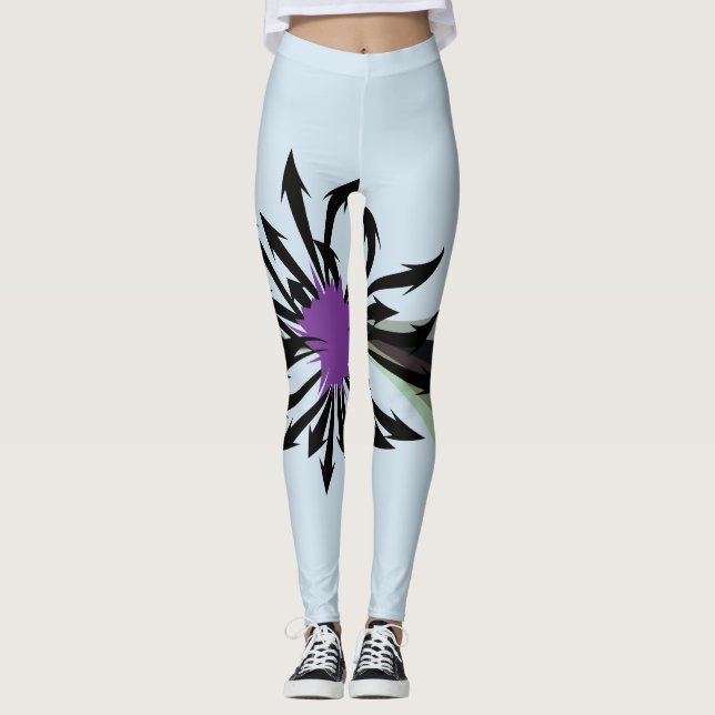 Abstrakt Black Arrows Leggings (Framsida)