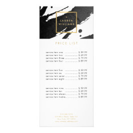 Abstrakt Black Bläck Brushstrokes Reklamkort