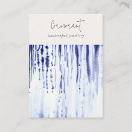 Abstrakt Bläck Blue Linjer 2 Öroning Stud Holder Visitkort