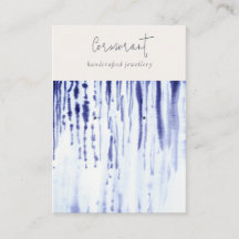 Abstrakt Bläck Blue Linjer Earring Stud Holder