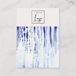 Abstrakt Bläck Blue Linjer Logotyp Blank Jewelry H Visitkort