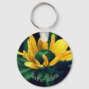 Abstrakt Black Eyed Susan Flower Personlig Nyckelring