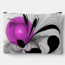Abstrakt Black Grått med Magenta Fractal Art