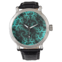 Abstrakt Black Grönt Fractal Mönster