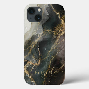 Abstrakt Black Guld Marble