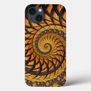 Abstrakt Black Guld Spiral Fractal